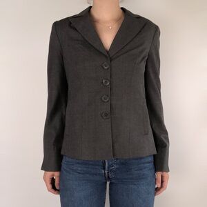 Vintage 90s Barney’s New York Wool Blazer Gray Size EU 38/US 8 Italy‎
